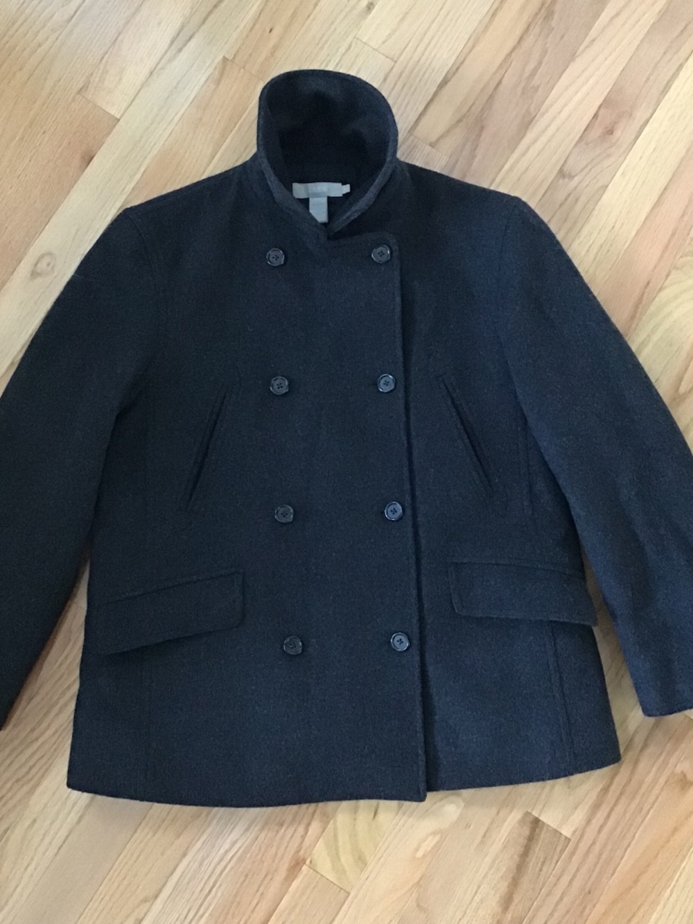 NO OFFERS Vintage 90s 1998 Wool J Crew Gray Thinsulate Lined Pea Coat